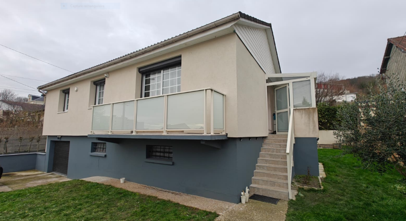 Garde-corps aluminium vitré toute hauteur RAL 1013 satiné
